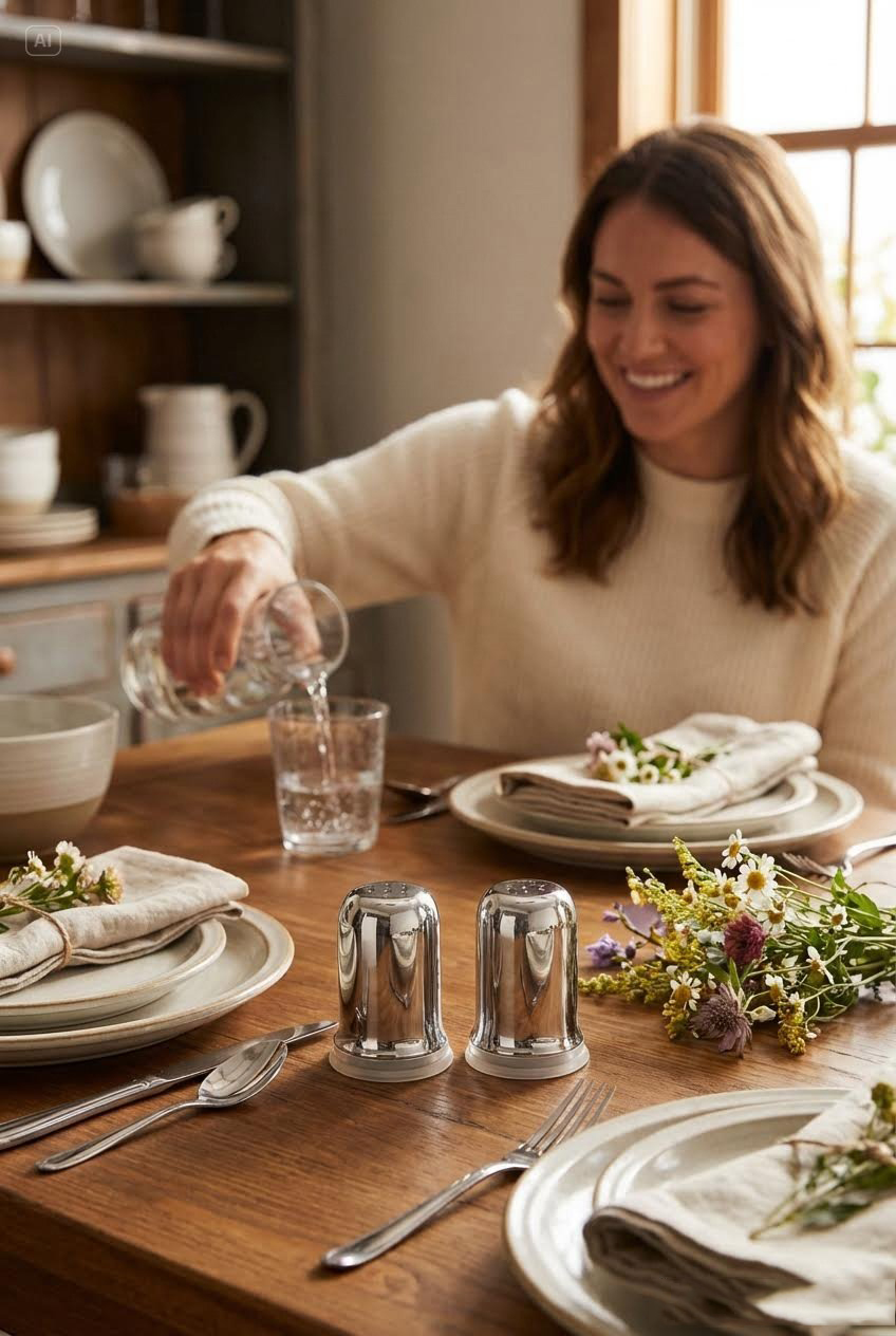 Inox Mini Tuzluk - 24 LÜ SET Paslanmaz Çelik – 6x3,5 cm Şık Sofra Yardımcısı 722427