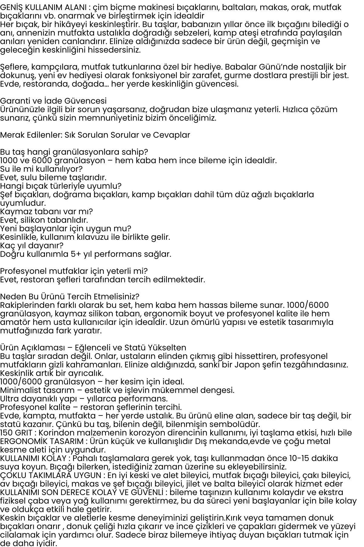 Profesyonel Bıçak Bileme Taşı Seti 717348