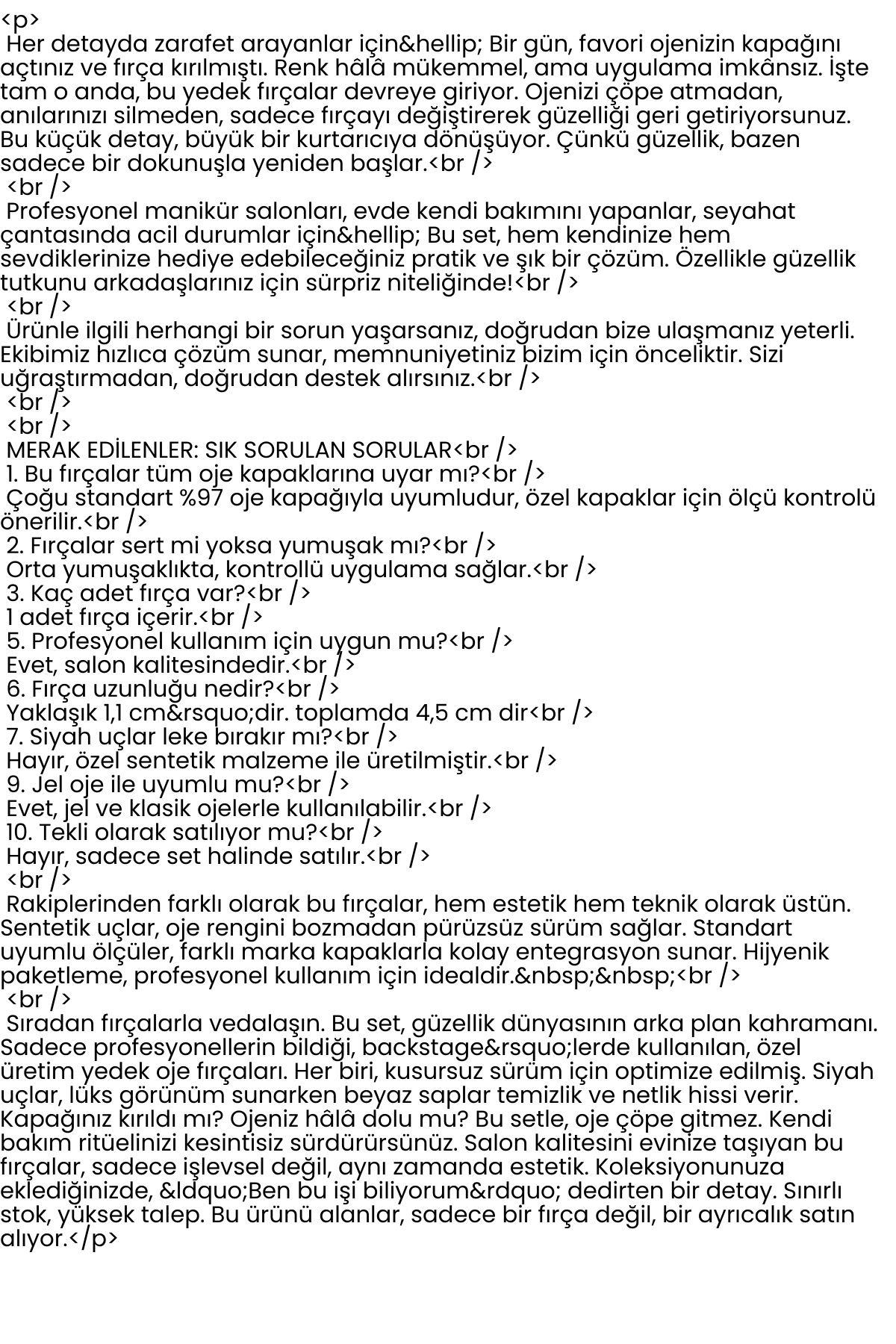 Yedek Oje Fırçası - Tırnak Cila Fırçası 722435