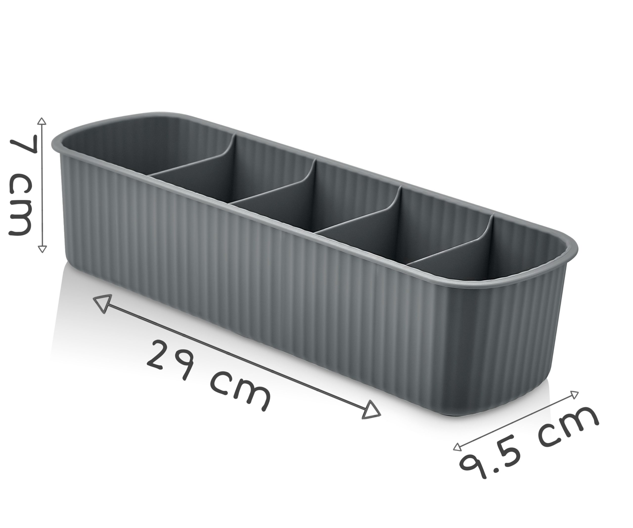 5 Bölmeli Banyo ve Makyaj Organizer Kutusu Gri & Beyaz 2’li Set  Tezgah Üstü Düzenleyici 722442