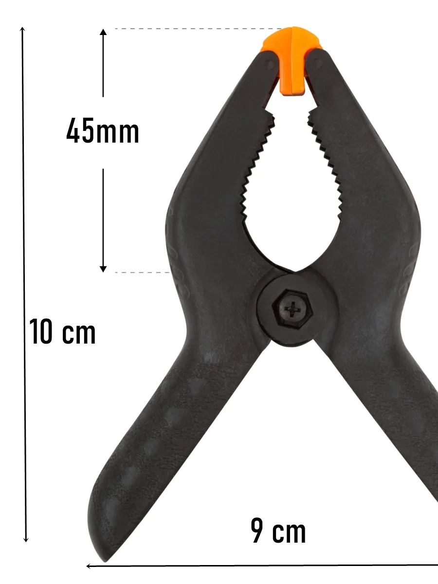 Kıskaç Klips Yaylı Işken ce Plastik Kelepçe Güçlü Mafsallı Çene 4 inç 4 cm ağız 722449