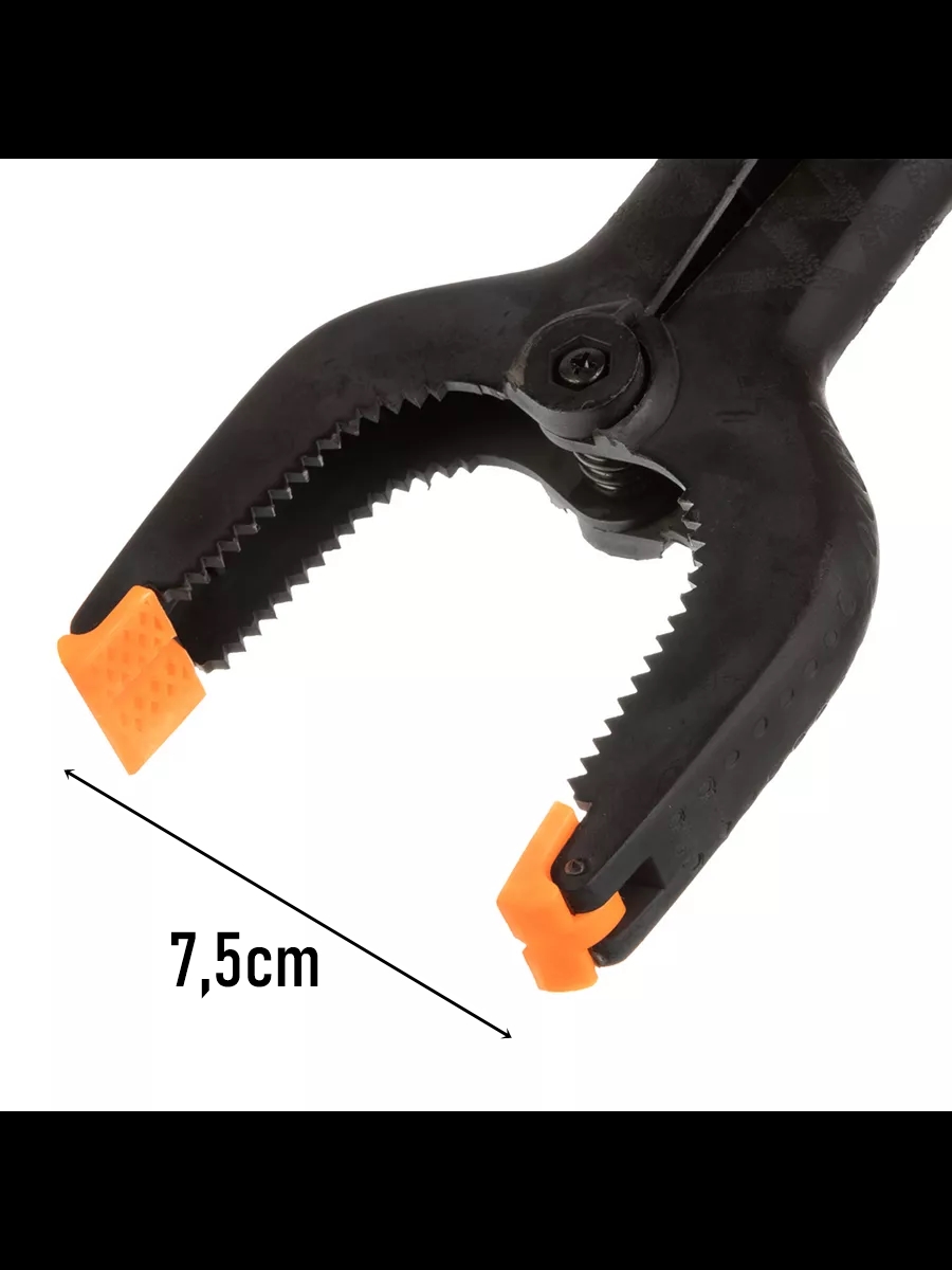 Kıskaç Klips Yaylı Işken ce Plastik Kelepçe Güçlü Mafsallı Çene 6 inç 7,5 cm ağız 722450