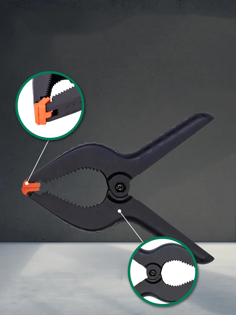 Kıskaç Klips Yaylı Işken ce Plastik Kelepçe Güçlü Mafsallı Çene 9 inç 9 cm ağız 722451