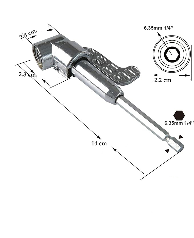 105° Açılı Matkap Adaptörü Seti – 1/4” Hex Şaftlı 722453