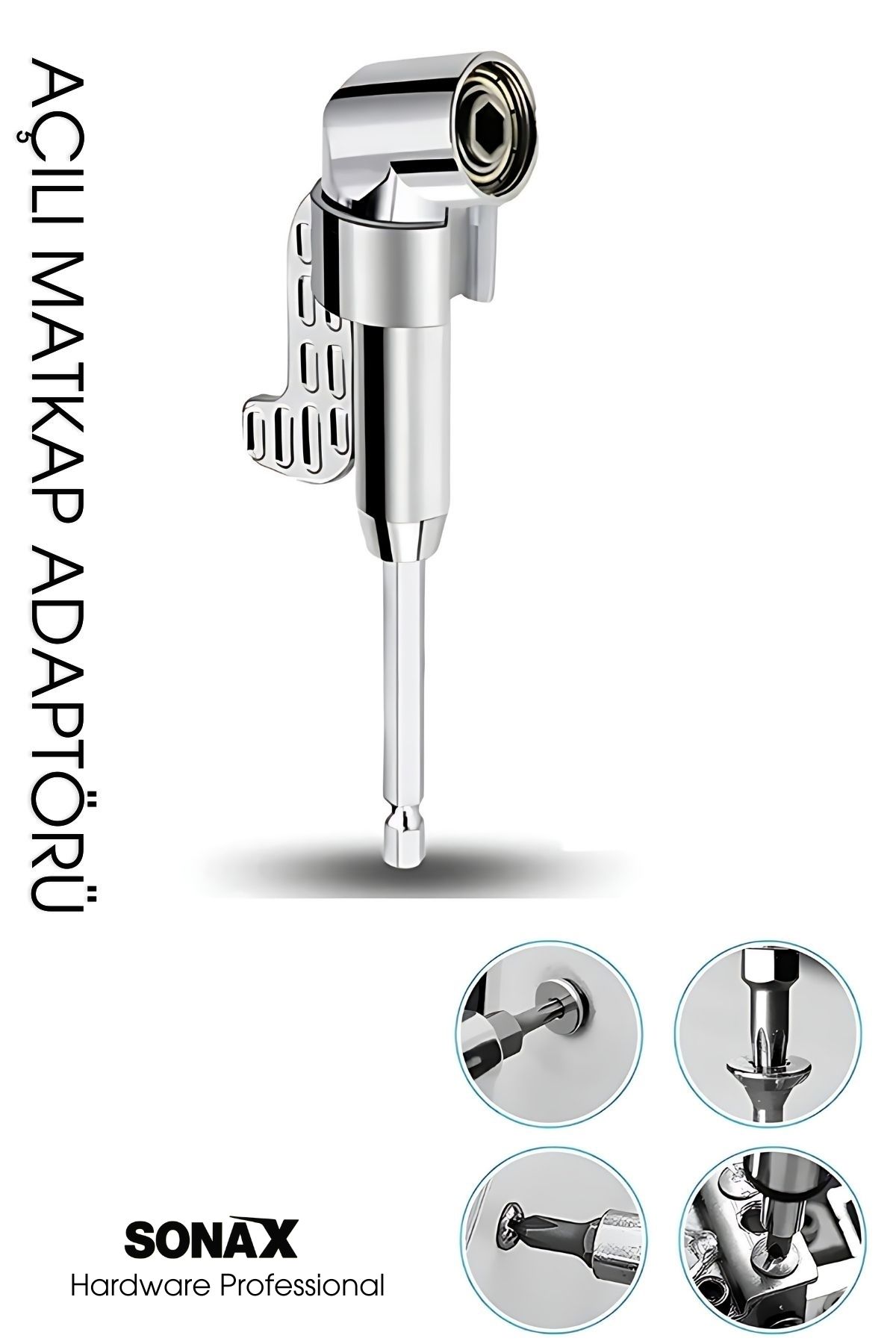105° Açılı Matkap Adaptörü Seti – 1/4” Hex Şaftlı 722453