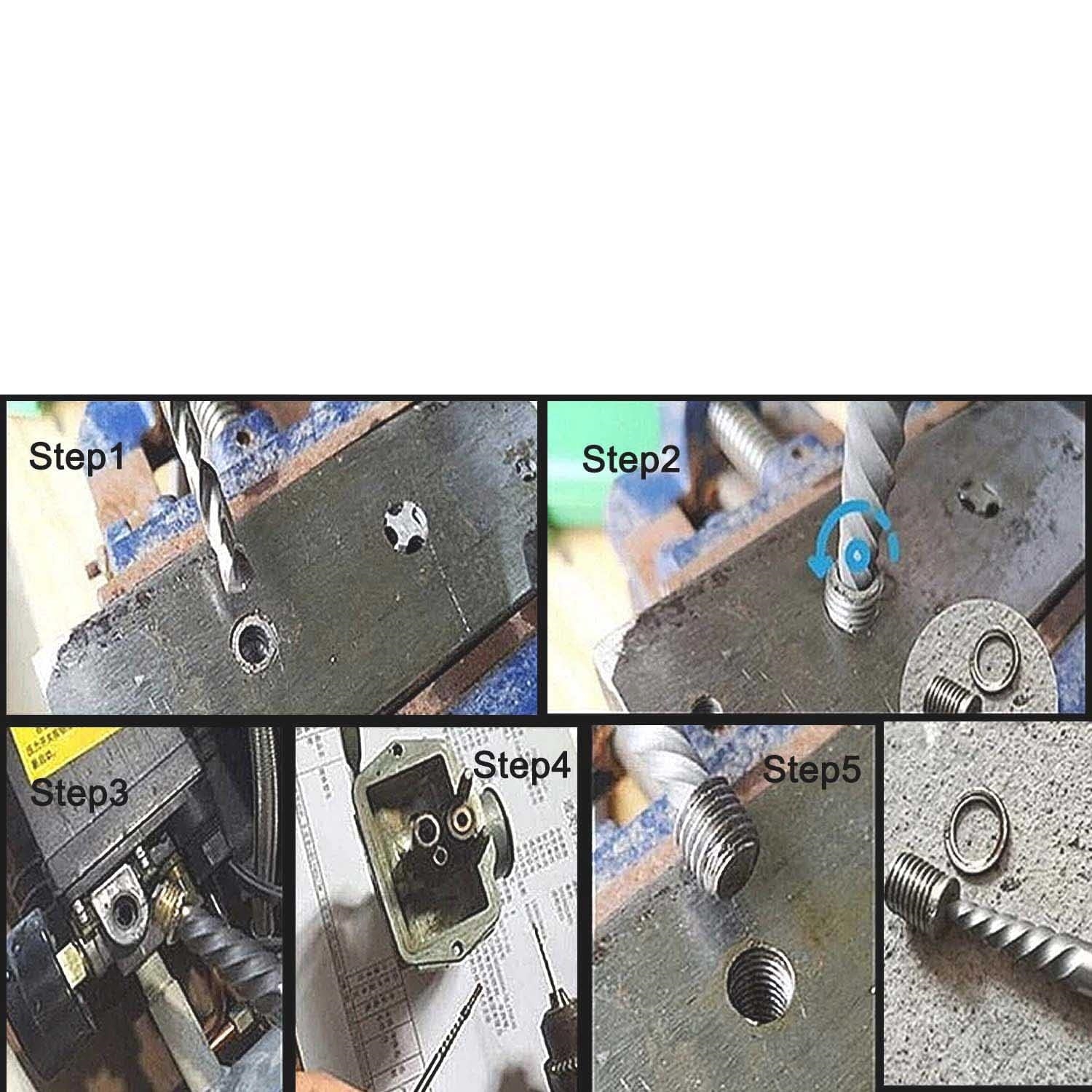 Bits Uzatmalı Ters Kılavuz 6 lı Set Saf Çelik Kırık Civata Vida Sökücü  722457