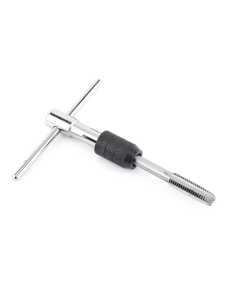 6'lı Diş Açma Kılavuz Seti – T-Kollu, Endüstriyel Çelik, M6-M12 Arası Dişli Matkap Ucu 722458