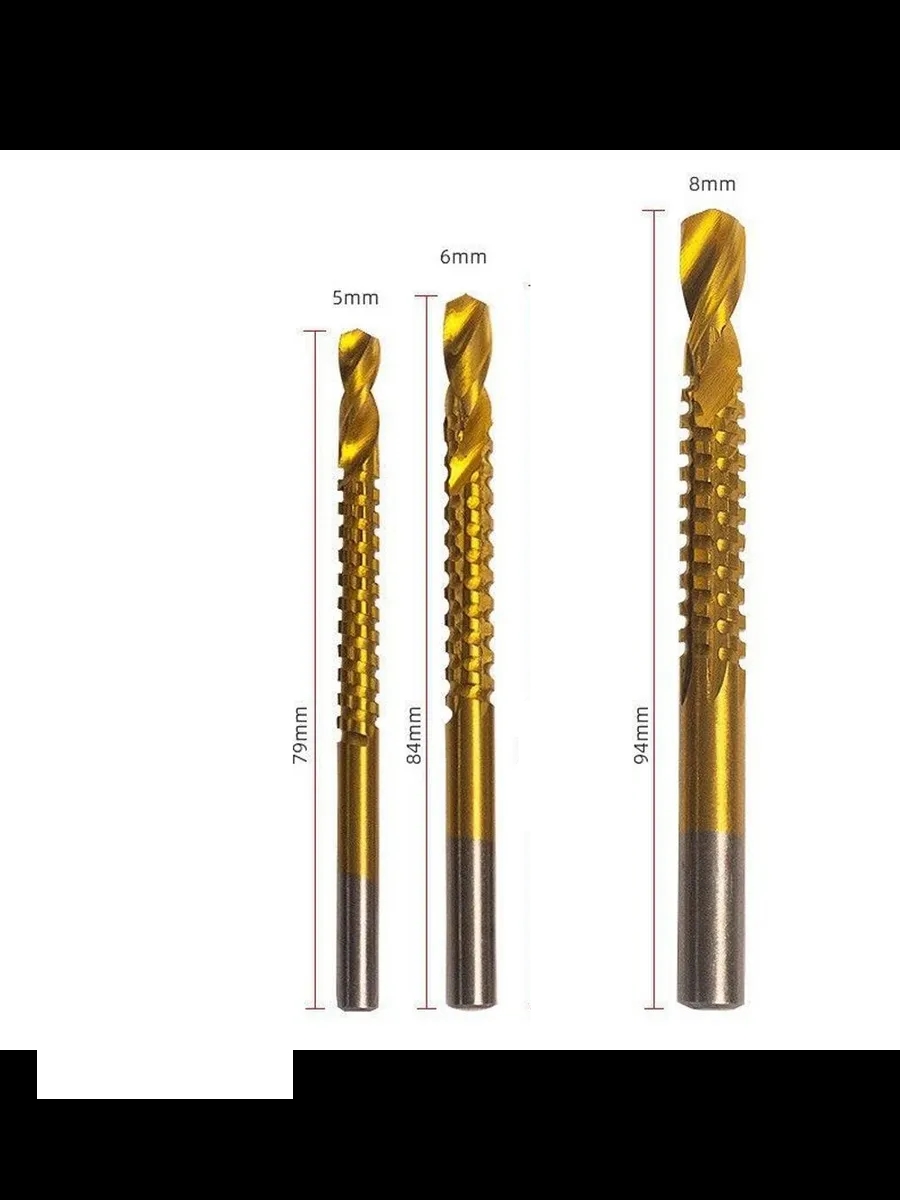 Yivli Matkap Ucu HSS Spiral Yivli Kademeli Matkap Ucu Metal Ahşap Plastik 5-8 mm 722459