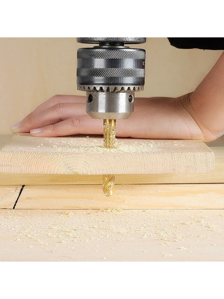 Yivli Matkap Ucu HSS Spiral Yivli Kademeli Matkap Ucu Metal Ahşap Plastik 5-8 mm 722459