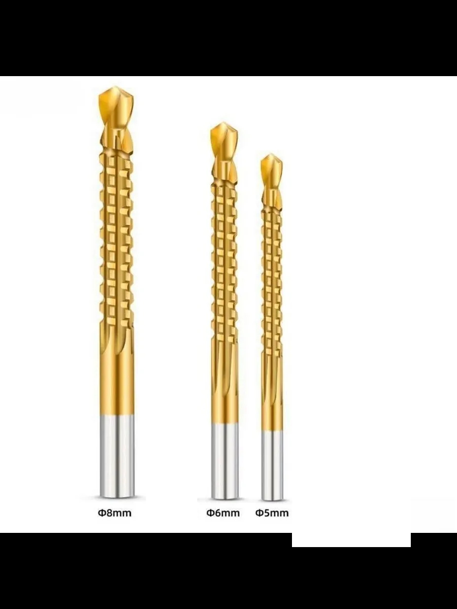 Yivli Matkap Ucu HSS Spiral Yivli Kademeli Matkap Ucu Metal Ahşap Plastik 5-8 mm 722459