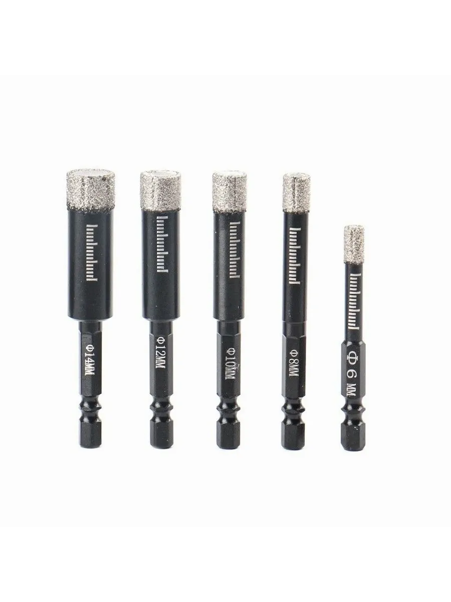 Mermer Delme Elmas Matkap Ucu - 5'li Porselen Karo Seramik Taş, Cam, Granit için Elmas Matkap Uçları 722461