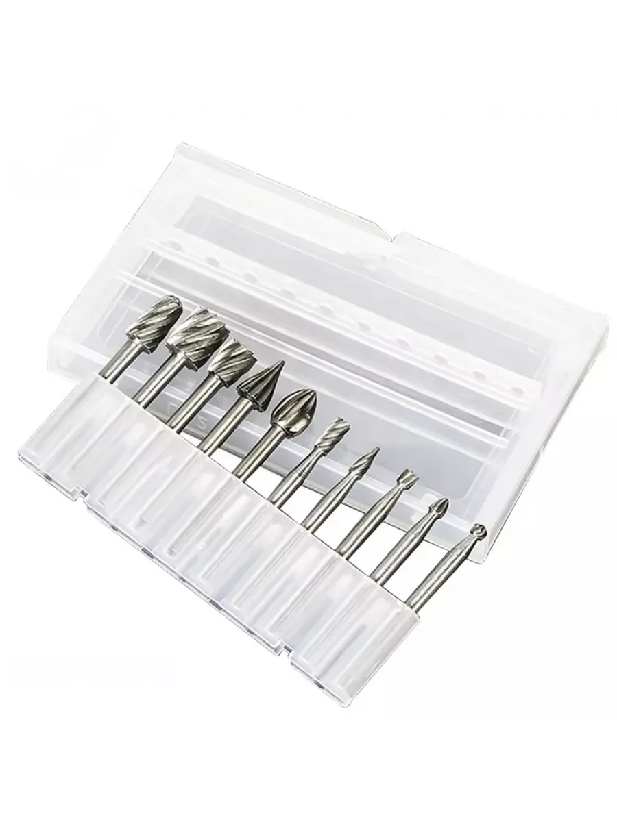 Dremel Uyumlu Mini Oyma Gravür Uç Seti – 10'lu Tungsten Karbür, Ahşap/Metal/Plastik için 722462