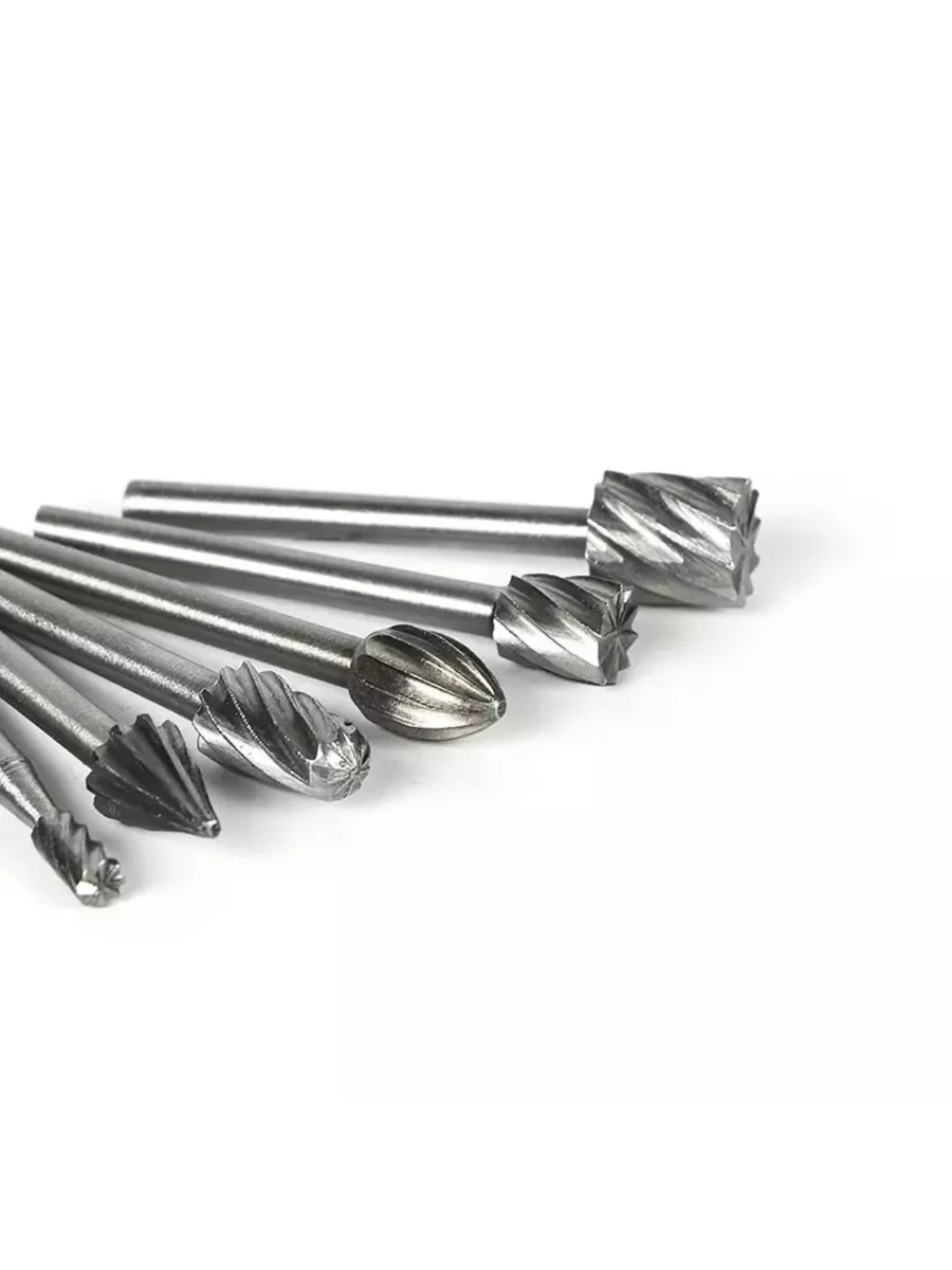 Dremel Uyumlu Mini Oyma Gravür Uç Seti – 10'lu Tungsten Karbür, Ahşap/Metal/Plastik için 722462