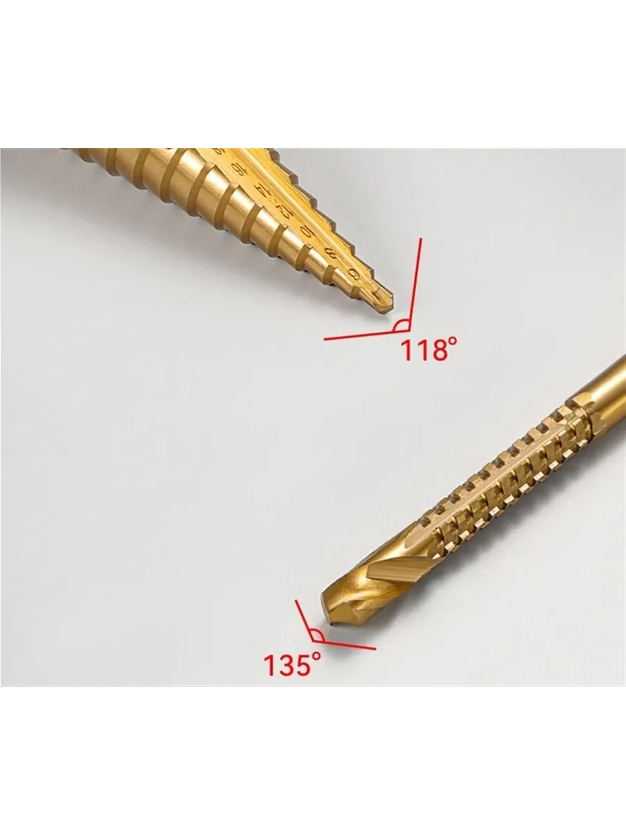 6'lı Titanyum Kaplama Kademeli Panç Matkap Ucu Seti – Metal, Ahşap ve Plastik için 722467