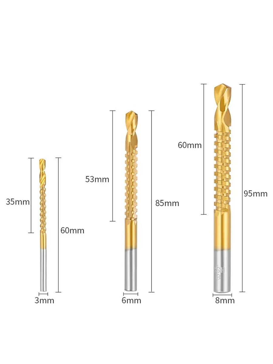 6'lı Titanyum Kaplama Kademeli Panç Matkap Ucu Seti – Metal, Ahşap ve Plastik için 722467