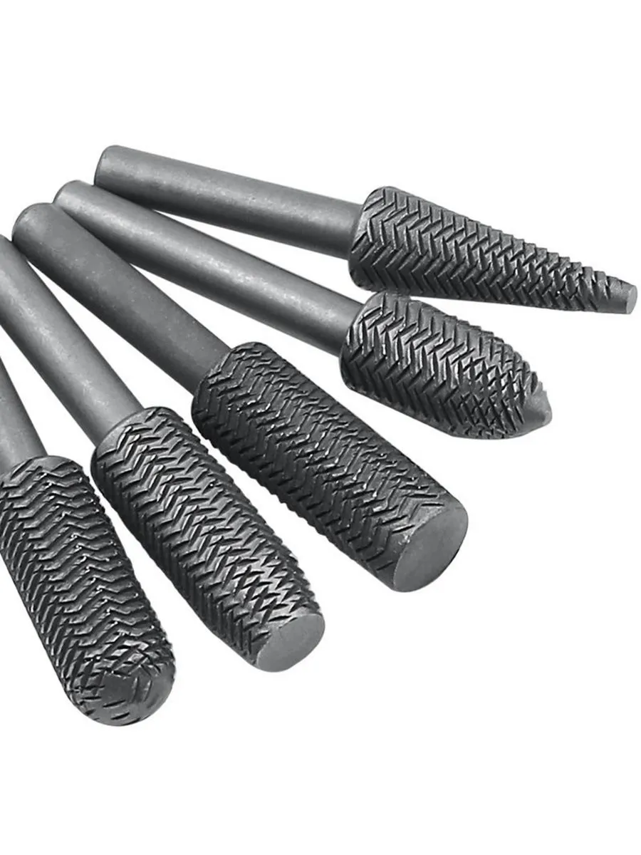 Freze Ucu Taşlama Seti Profesyonel Çelik Rotary Burr Seti  5'li Metal İşleme Uçları 722468
