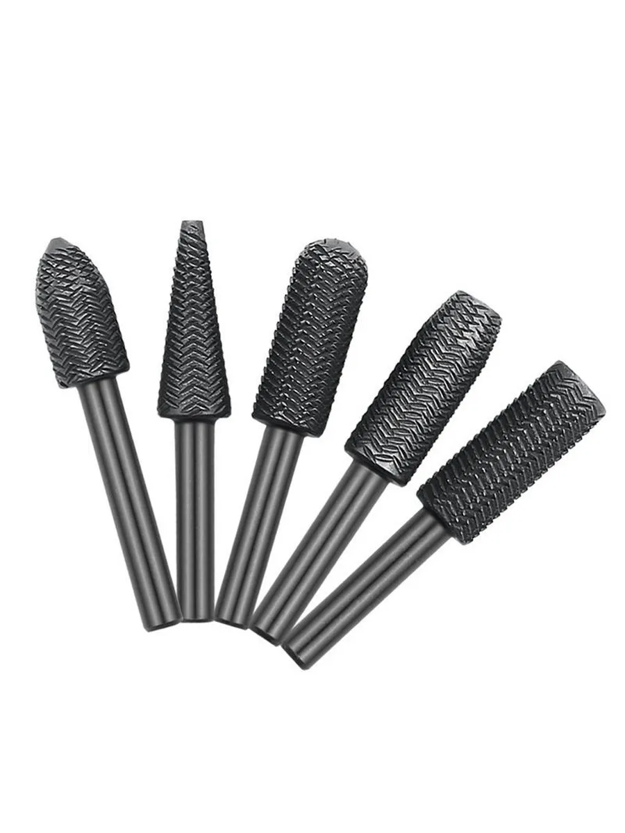 Freze Ucu Taşlama Seti Profesyonel Çelik Rotary Burr Seti  5'li Metal İşleme Uçları 722468