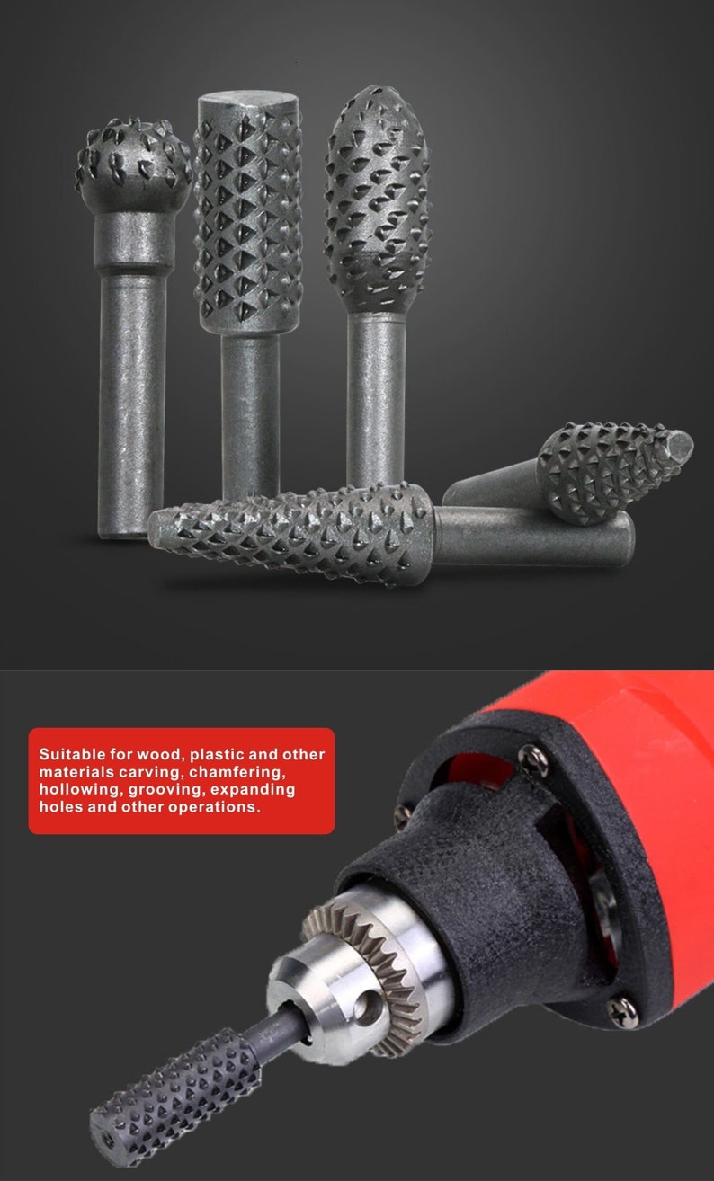 Ahşap Oyma Törpü Seti –5'li Matkap Ucuna Şekillendirme Takımı 722470