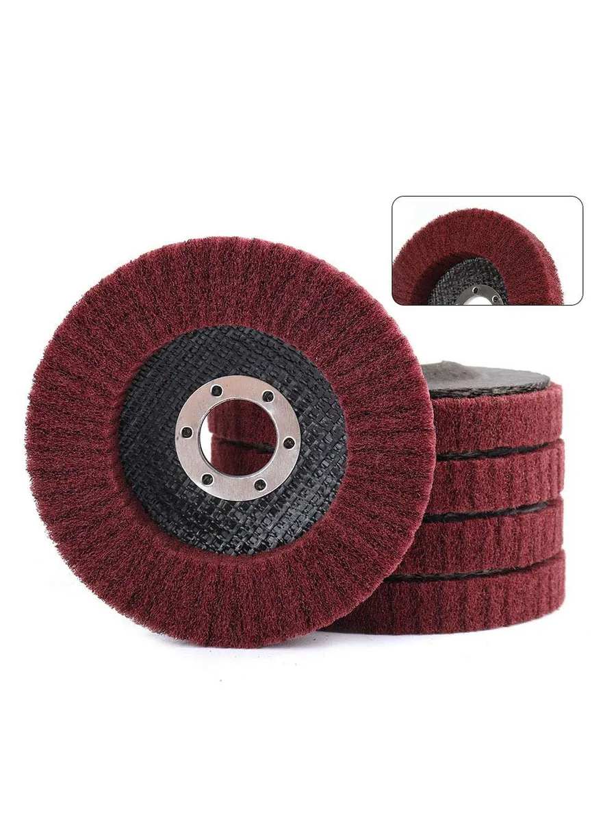 11 cm Endüstriyel Aşındırıcı Keçe Disk – 22 mm İç Çaplı Zımpara Fırçası 5 adet 722479