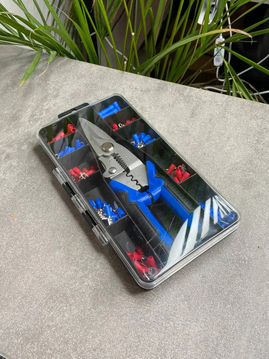 Profesyonel Tel Soyma ve Sıkma Pensesi Seti – 8'' Otomatik, Kablo Konnektörlü 722483