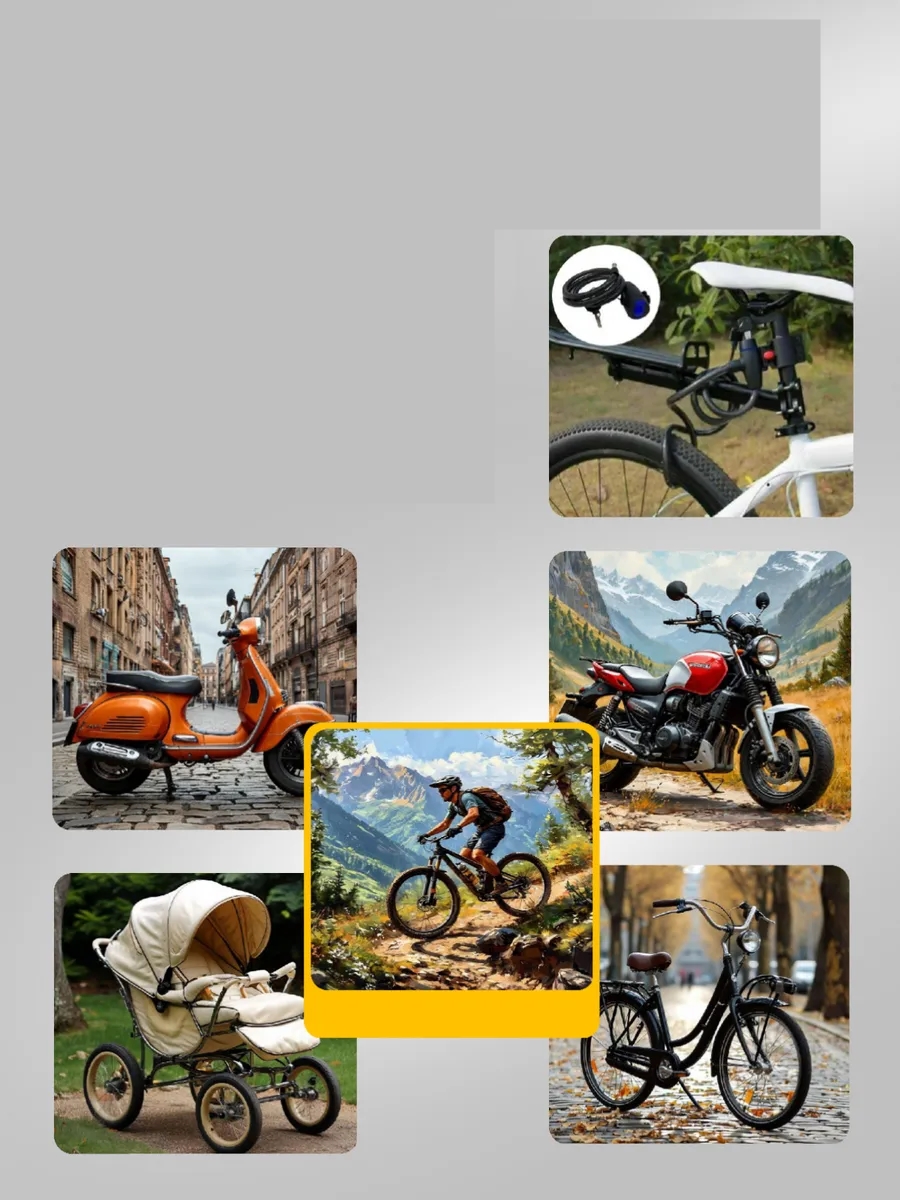 22mm Çelik Halatlı Bisiklet Kilidi - 200cm Anahtarlı Scoooter Motosiklet Kilidi 722487