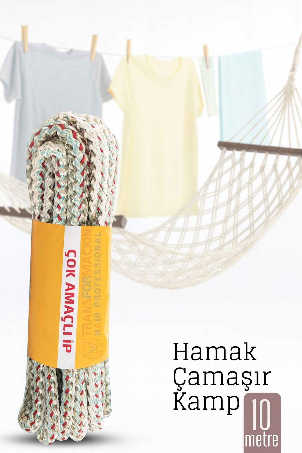 Hamak İpi - Çok Amaçlı Kalın İp - Çamaşır İpi 10 Metre 