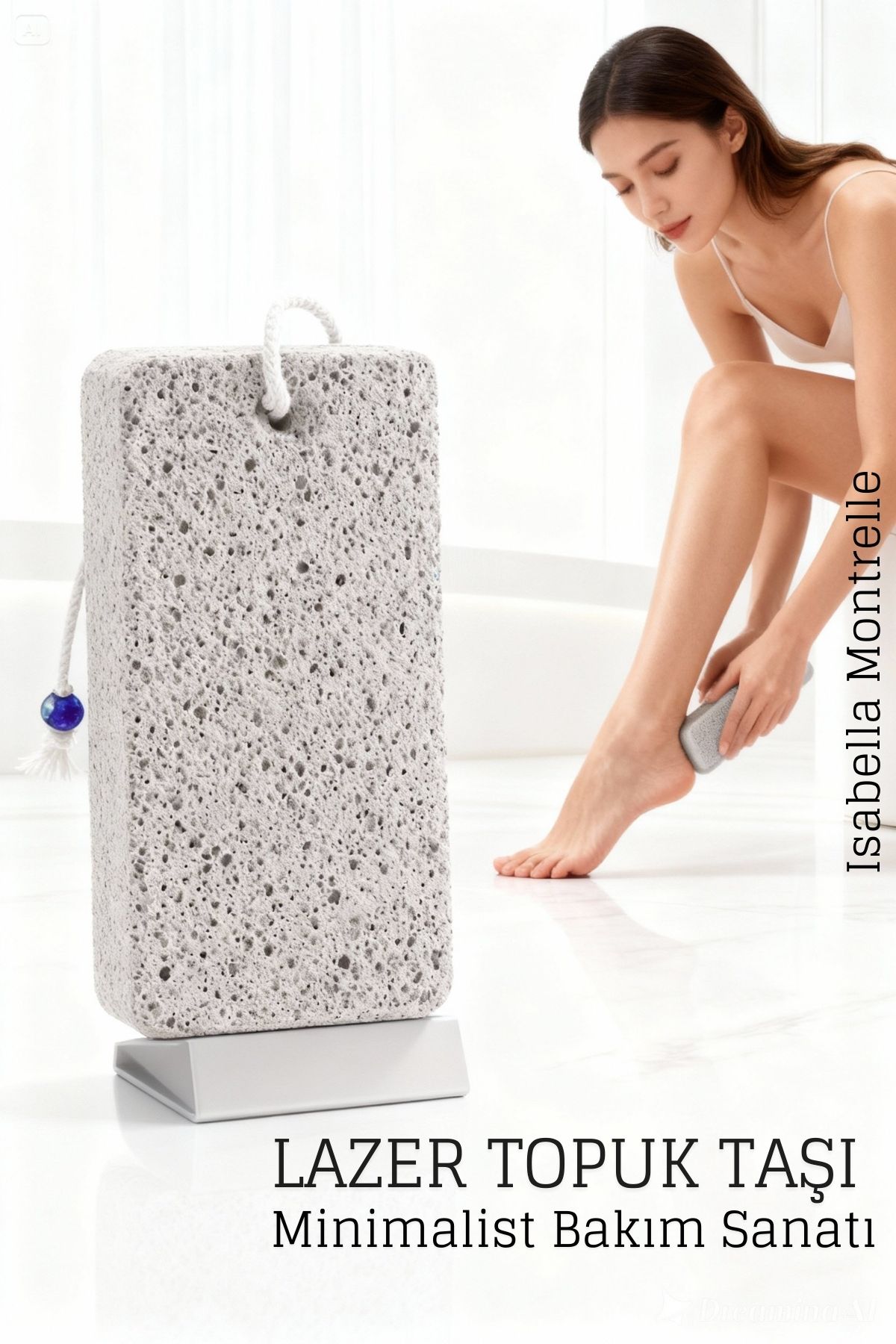 Lazer Kesim Doğal Ponza Topuk Taşı – Ayak Bakımı İçin Profesyonel Cilt Temizleyici 