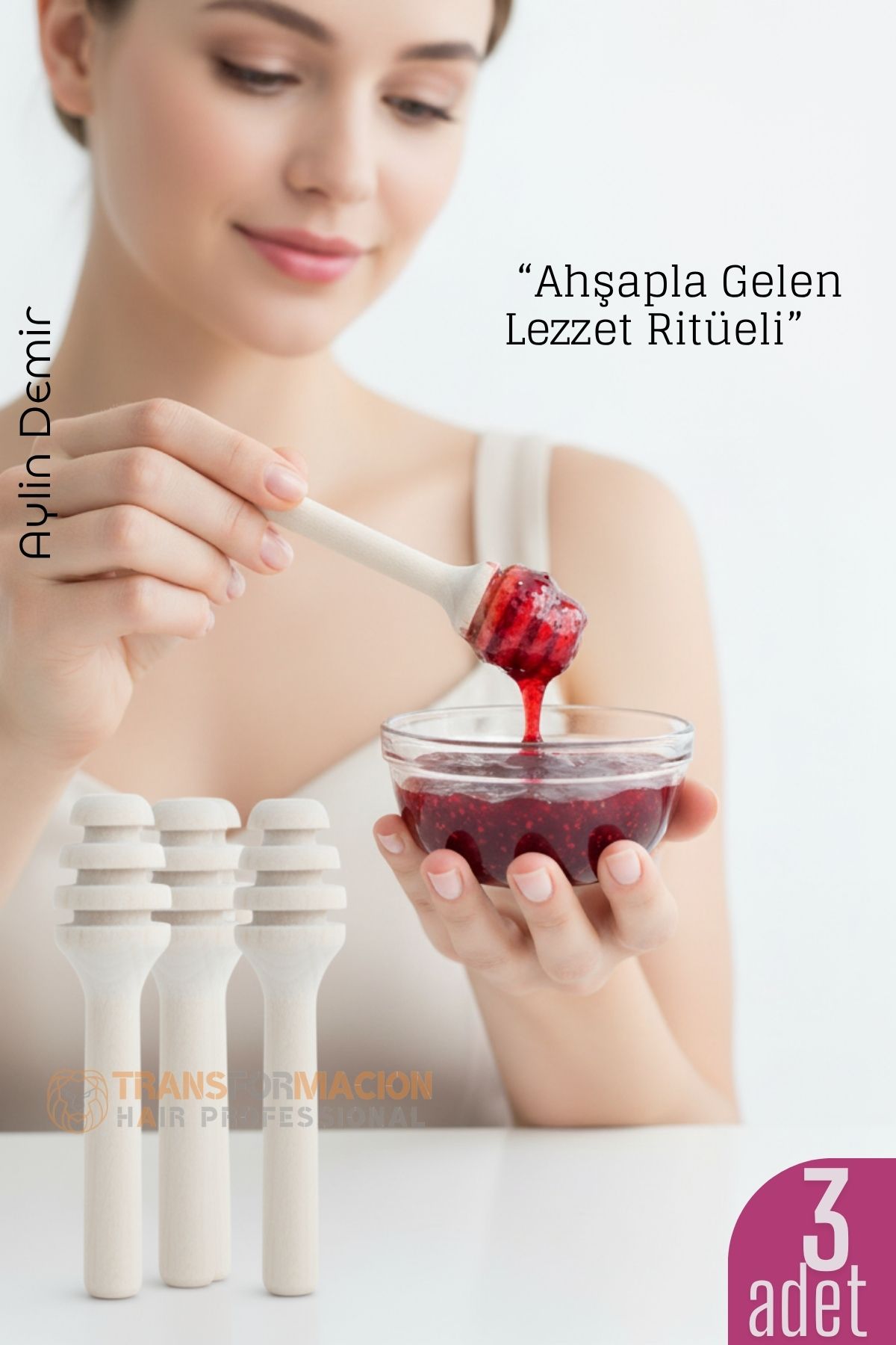 3’lü Ahşap Mini Kaşık Seti – 6.5 cm Reçel, Bal ve Sos Servisi İçin Doğal Sunum Kaşıkları 