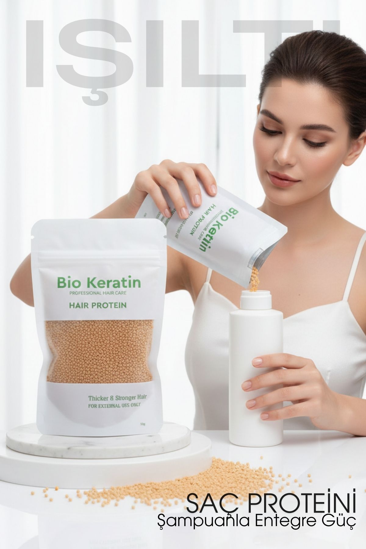 Saç Bakım Proteini Yıpranmış Saçlar İçin 50g Hair Protein  
