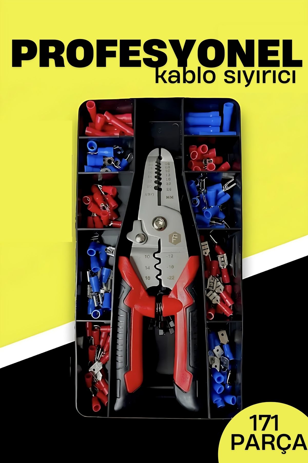 Otomatik Kablo Sıyırıcı ve Krimp Pensesi – AWG 10-22, Elektrikçi Seti 