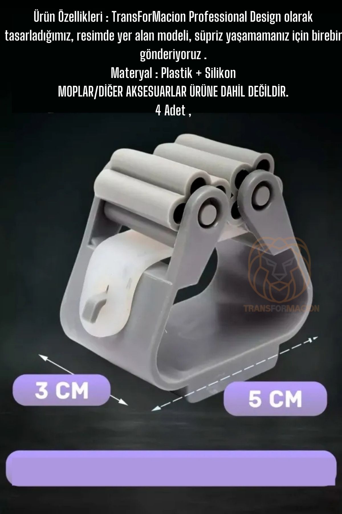 Yapışkanlı Pratik Mop Tutucu 4 ADET  721157