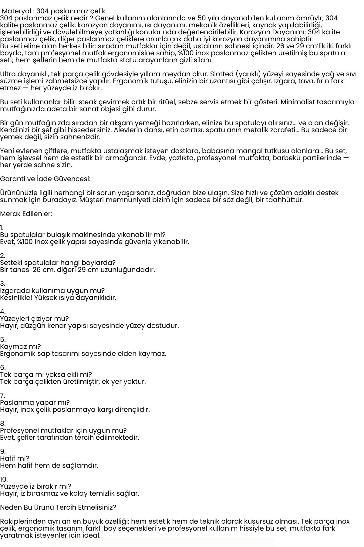 2 li Inox Spatula Seti – Pizza, Tatlı, Et Servisi İçin Ergonomik Tasarım 722489