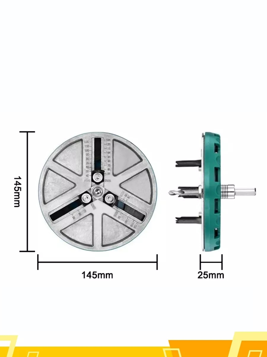 Ayarlanabilir Daire Testere Ucu 45–130 mm | Profesyonel Delme Aparatı  722492
