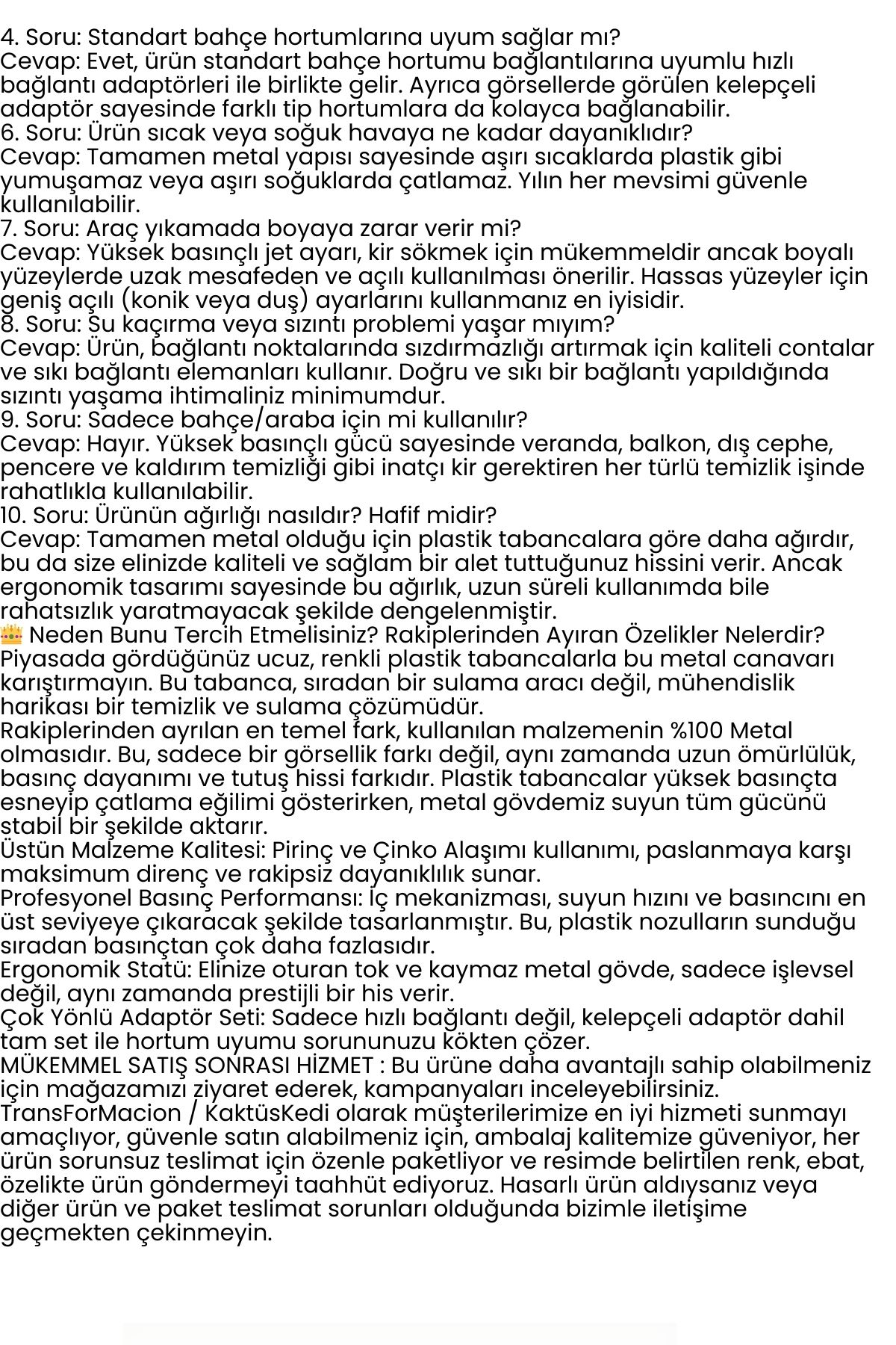 Tamamı Metal Yüksek Basınçlı Ayarlanabilir Bahçe/Oto Yıkama Tabancası Nozul 722495