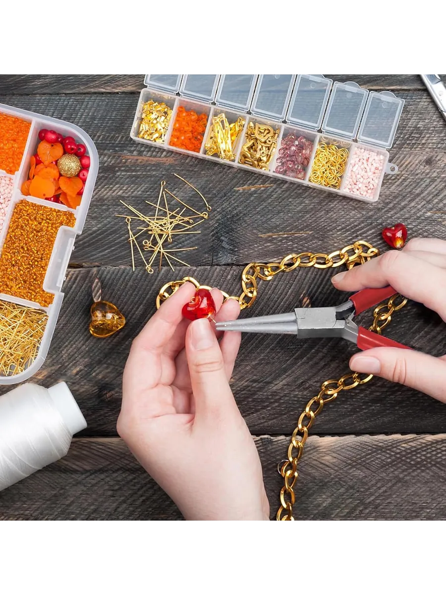 Profesyonel 2'li Takı Pense Seti 12 cm Takı Yapımı İçin Mini Pense Seti 722505