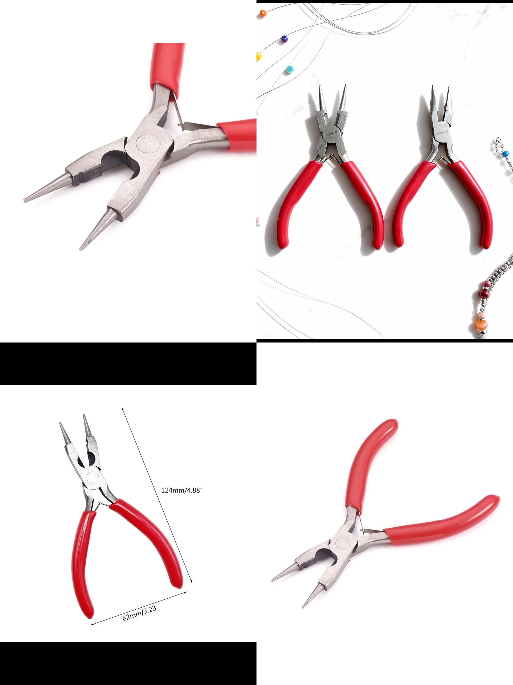 Profesyonel 2'li Takı Pense Seti 12 cm Takı Yapımı İçin Mini Pense Seti 722505