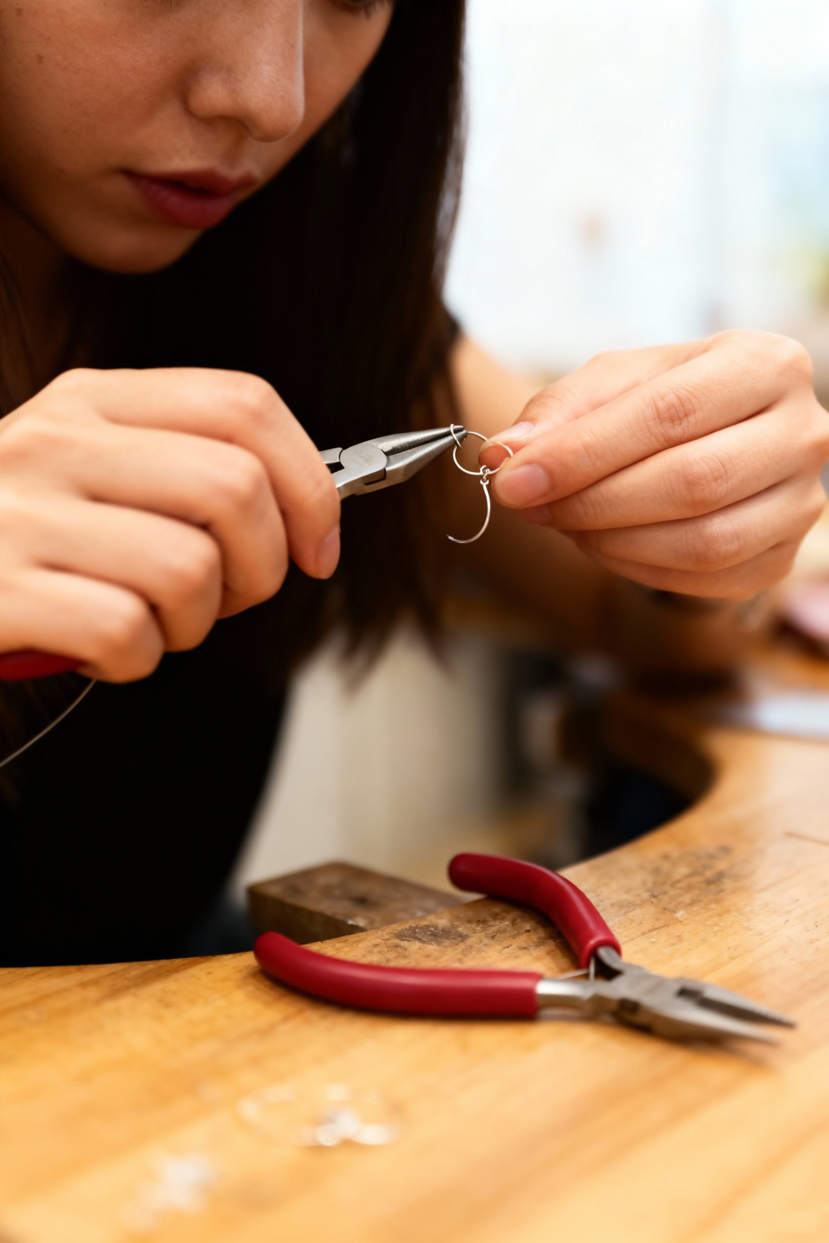 Profesyonel 2'li Takı Pense Seti 12 cm Takı Yapımı İçin Mini Pense Seti 722505