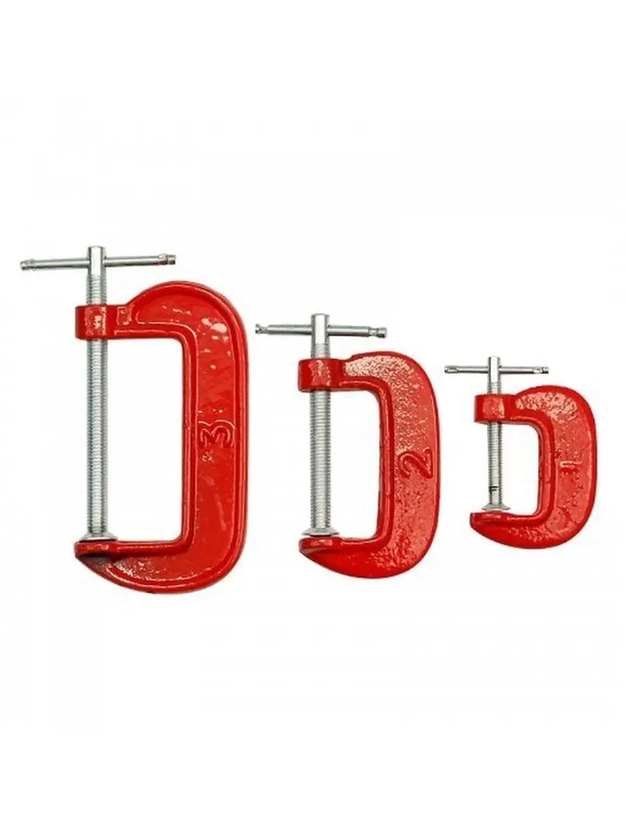 Profesyonel G Tipi İşkence Seti 3'lü: 25-50-75 mm Döküm Metal Ağaç İşleme ve Montaj Kelepçesi Takımı 722507