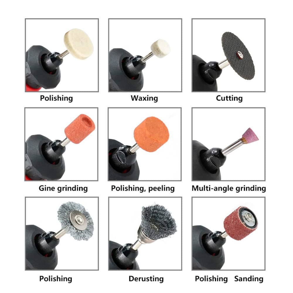 105 Parça Profesyonel Çok Amaçlı Zımpara Taşlama Gravür Kesme Cilalama Uç Seti Dremel Uyumlu 722512