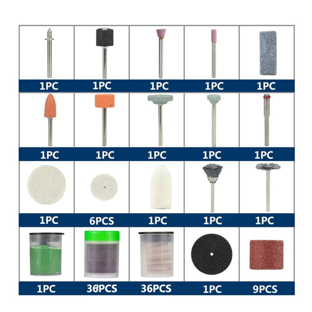 105 Parça Profesyonel Çok Amaçlı Zımpara Taşlama Gravür Kesme Cilalama Uç Seti Dremel Uyumlu 722512