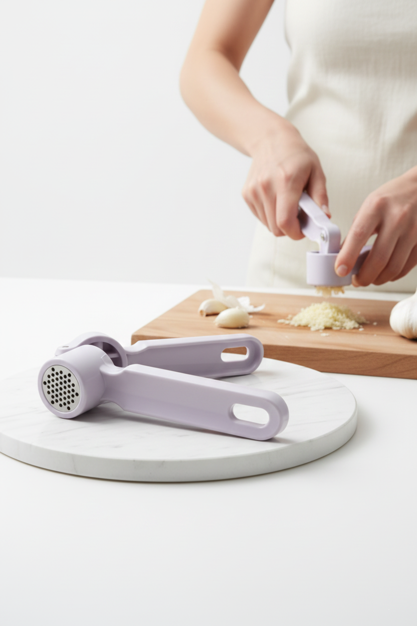 Sarımsak Ezici -  Profesyonel Şef Tipi Ergonomik Pres Kıyıcı  722518