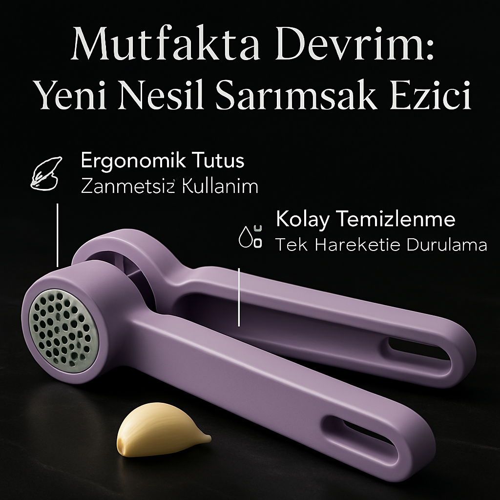 Sarımsak Ezici -  Profesyonel Şef Tipi Ergonomik Pres Kıyıcı  722518