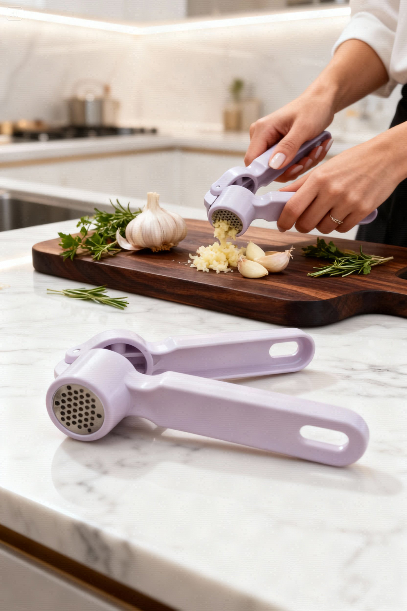 Sarımsak Ezici -  Profesyonel Şef Tipi Ergonomik Pres Kıyıcı  722518