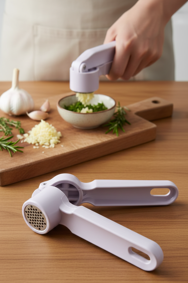 Sarımsak Ezici -  Profesyonel Şef Tipi Ergonomik Pres Kıyıcı  722518