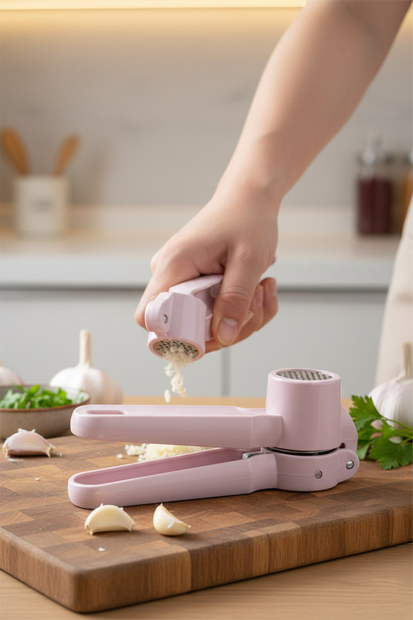 Sarımsak Ezici -  Profesyonel Şef Tipi Ergonomik Pres Kıyıcı  722518