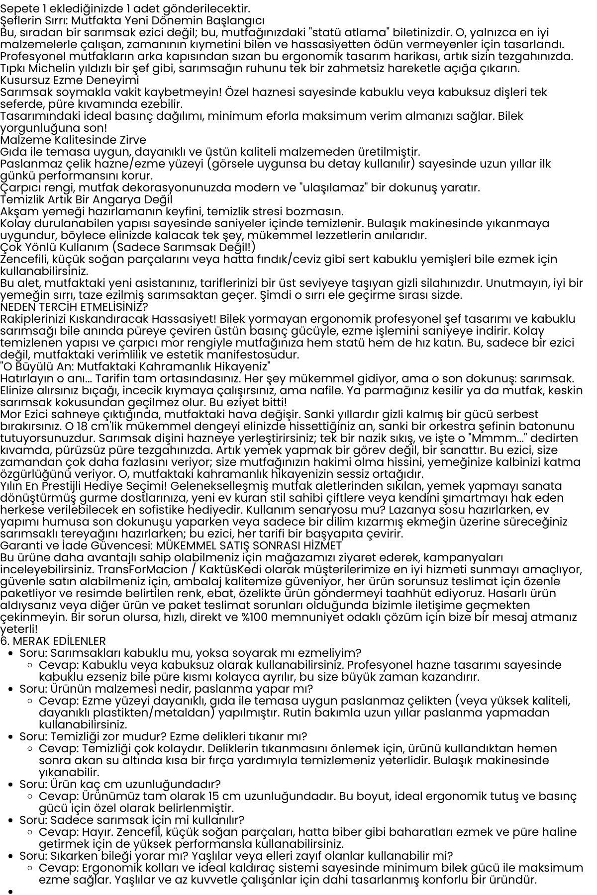 Sarımsak Ezici -  Profesyonel Şef Tipi Ergonomik Pres Kıyıcı  722518