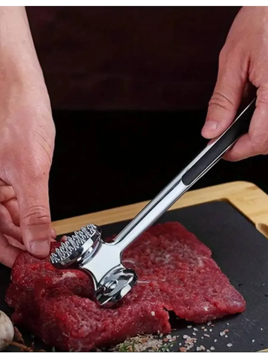 Et Dövücü Tokmağı Profesyonel Paslanmaz Çelik Marinasyon Çekici & Zeytin Kırıcı - 22 cm 722521