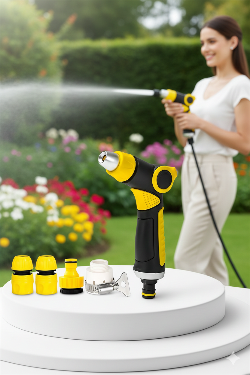 Bahçe/Oto Yıkama Tabancası Ayarlanabilir Hız Ayarı Yüksek Basınçlı Ayarlanabilir Nozul 722522