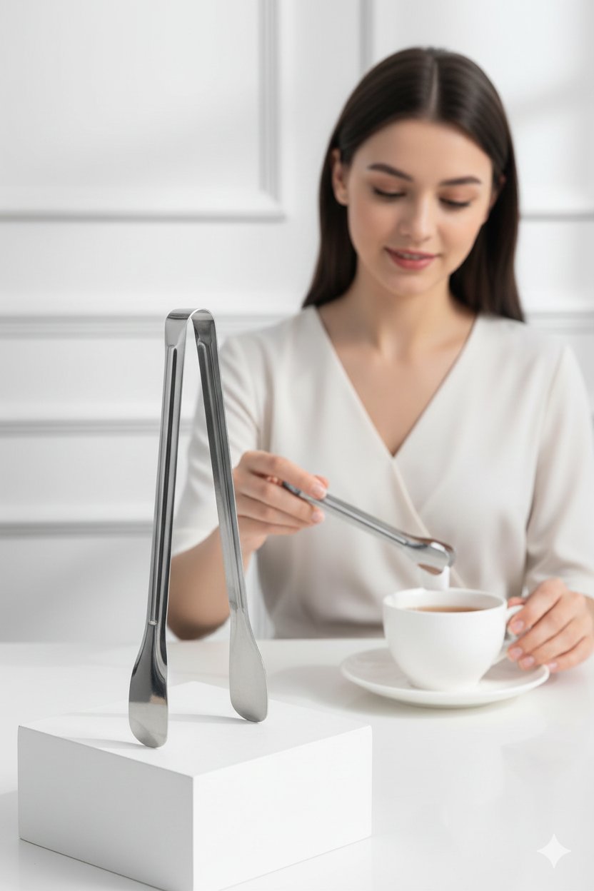 Çelik Şeker Maşası 13 CM | Buz, Limon ve Küp Şeker Servis Maşası 722527