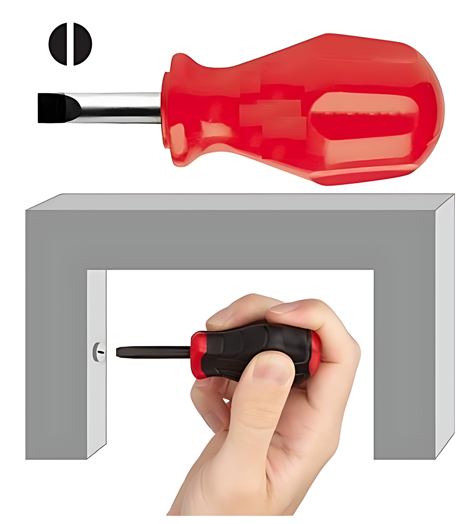 Avuç İçi Mini Topaç Tornavida Düz Uçlu Kısa Şaft Ufak Vidalama Anahtarı Hassas El Aleti 716082